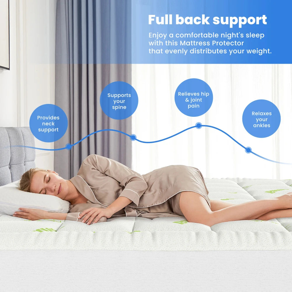 Bamboo Viscose Memory Foam Mattress Topper